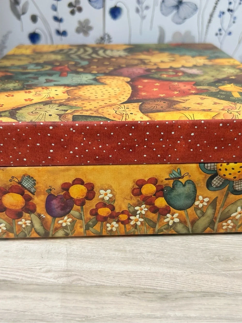 Vintage BoB’s Boxes Debi Hron Cat Jewelry Box